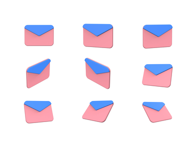 邮件 3D 图标(Mail 3D icon)