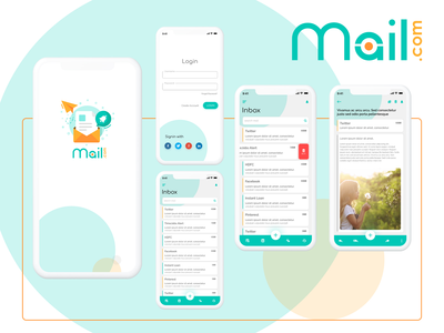 iOS 移动邮件 dot com UI(iOS mobile mail dot com UI)