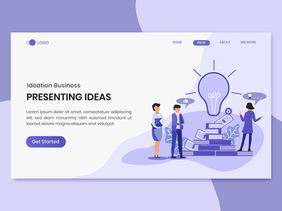 演示想法商业营销登陆页面(Presentation Ideas Business Marketing Landing Page)