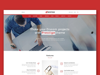 Prestige - 单页 HTML 模板(Prestige - Single Page HTML Template)
