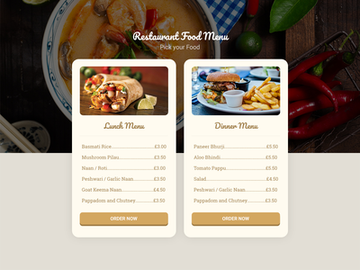 食品菜单价格计划表模板(Food Menu Price Plan Table Template)