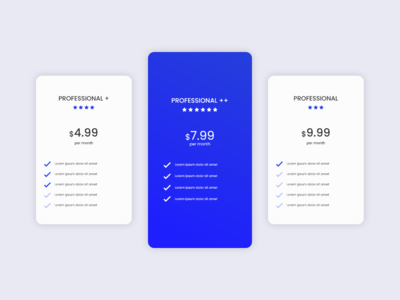 价格卡网页界面(Price card web UI)