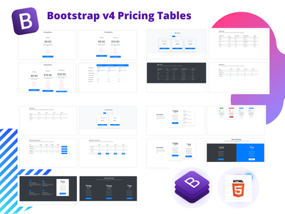 Bootstrap 4 定价表(Bootstrap 4 pricing tables)