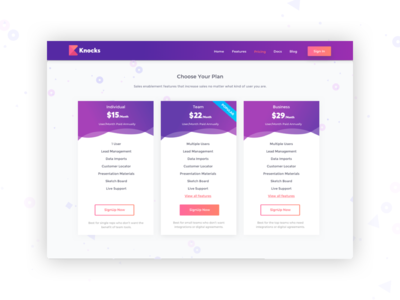 定价表(Pricing Table)