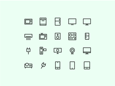 电子线图标(Electronic Line Icon)