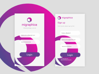 具有最佳渐变的登录和注册页面(Login and sign up page with best gradient)