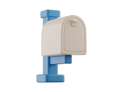 邮箱 3D 图标(Mailbox 3D Icon)