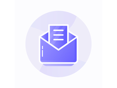 邮件接入图标(Mail Gradient Icon)