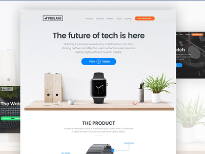 产品登陆页面模板 - Proland(Product Landing Page Template - Proland)