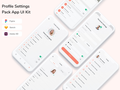 配置文件设置包应用程序 UI 工具包(Profile Settings Pack App UI Kit)