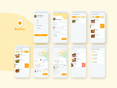 我的个人资料食品和送货应用程序移动 UI 套件(My Profile Food And Delivery App Mobile Ui Kits)