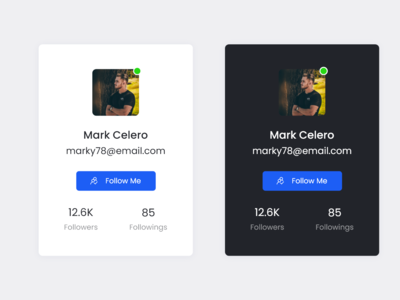 配置文件 UI 概念 [Light + Dark](Profile UI Concept [Light + Dark])