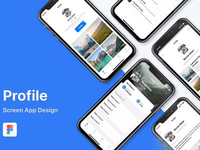 用户配置文件移动应用程序屏幕模板(User Profile Mobile App Screen Template)