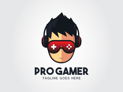 Pro Gamer - 游戏标志设计模板(Pro Gamer - Gaming Logo Design Template)