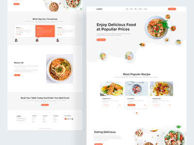 食品登陆页面和网站(Food landing page and website)