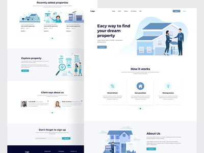 房地产网站模板设计(Real estate website template design)
