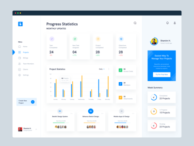 项目管理仪表板 UI(Project Management Dashboard UI)
