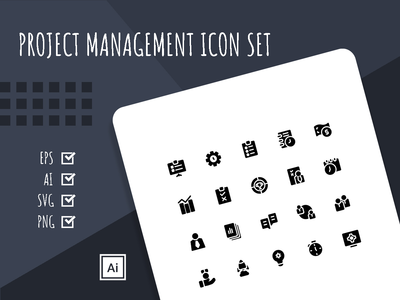 项目管理图标集(Project Management Icon Set)