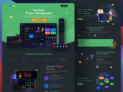 项目管理网页登陆页面(Project Management web landing page)
