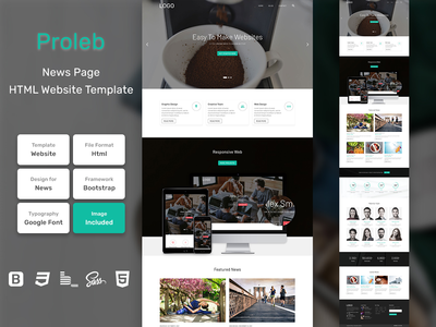 Proleb新闻页面HTML网页模板V1.0(Proleb News Page HTML Web Template V1.0)