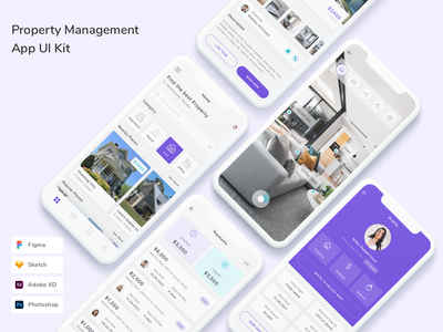物业管理应用程序 UI 套件(Property Management App UI Kit)