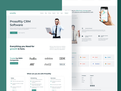 Prosoftly - 应用登陆页面 UI 重新设计(Prosoftly - App landing page UI Redesign)