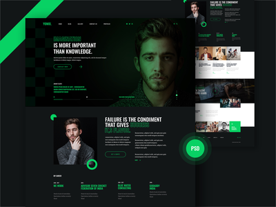 Yomix - 个人档案 PSD 模板(Yomix - Personal Protfolio PSD Template)