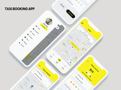 出租车预订应用程序用户界面(Taxi Booking App UI)