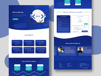 PSD 到 HTML 转换网站(PSD to HTML Conversion Website)