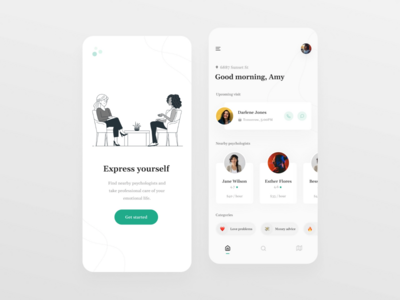 心理学家会见 App UI 设计(Psychologist meeting App UI Design)