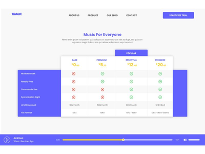定价表 UI 模板(Pricing Table UI Template)