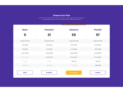 定价表 UI 模板(Pricing Table UI Template)
