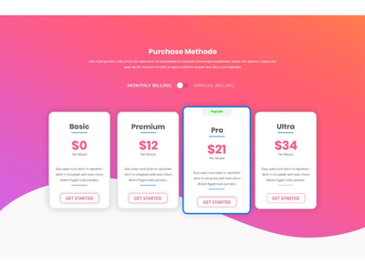 定价表 UI 模板(Pricing Table UI Template)