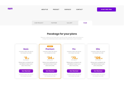 定价表 UI 模板(Pricing Table UI Template)