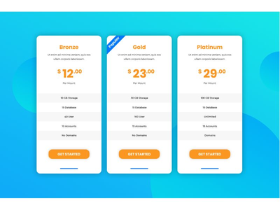 定价表 UI 模板(Pricing Table UI Template)