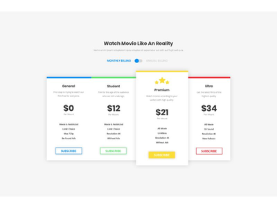 定价表 UI 模板(Pricing Table UI Template)