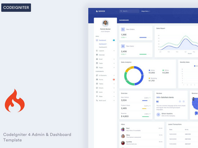 Qovex - CodeIgniter 4 管理和仪表板模板(Qovex - CodeIgniter 4 Admin & Dashboard Template)