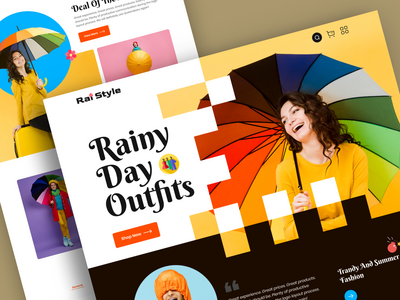 雨天时尚登陆页面(Rainy Day Fashion Landing Page)