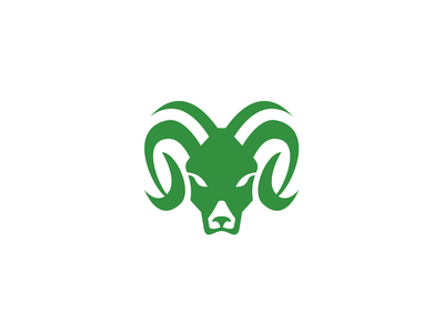 大角羊公羊头前面图标(Bighorn Sheep Ram Head Front Icon)
