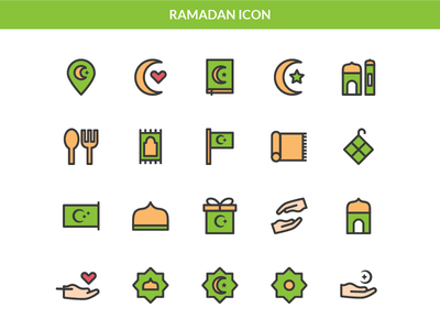 斋月填充图标(Ramadan Filled icon)