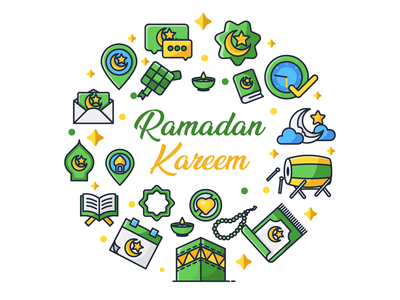 斋月卡里姆模板图标(Ramadan Kareem Template Icon)
