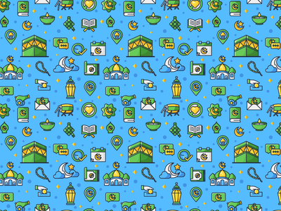 斋月贾巴尔无缝模式(Ramadan Kareem Seamless Pattern)