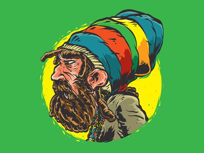 斋月头矢量(Rastaman head vector)