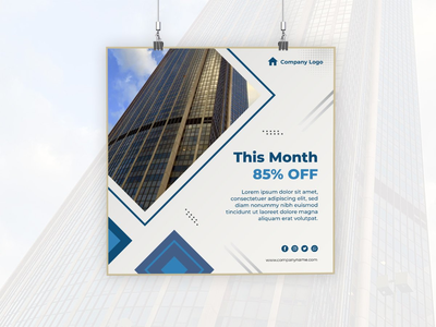 房地产社交媒体横幅模板(Real estate social media banner template)