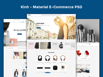 Kinh - 材料电子商务 PSD 模板(Kinh - Material E-Commerce PSD Template)