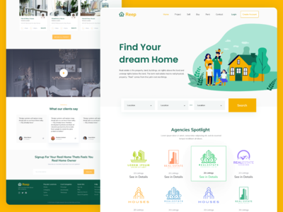 真实状态网站用户界面设计(Real State Website User Interface Design)