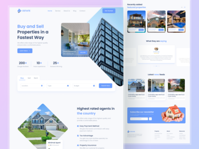 房地产登陆页面设计(Real Estate Landing Page Design)