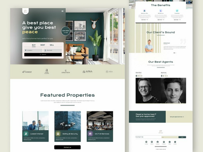 房地产登陆页面设计(Real estate landing page design)
