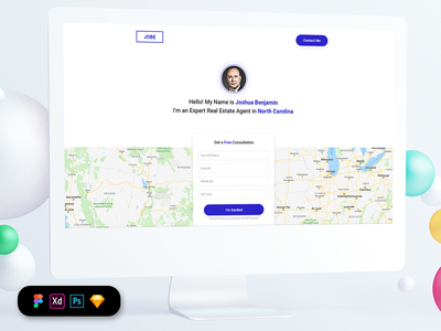 房地产经纪人登陆页面模板(Real Estate Agent Landing Page Template)
