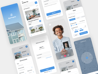 房地产应用概念(Real Estate App Concept)